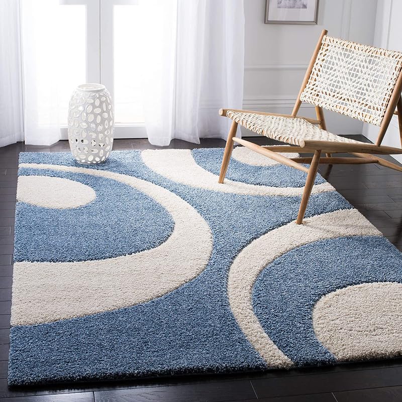 Image of Shaggy Area Rug - Extra Plush Luxury Carpet, Super Soft & Cozy Feel| Perfect for Living Room, Bedroom, and Stylish Home Decor- Teal (3 x 5 ft)