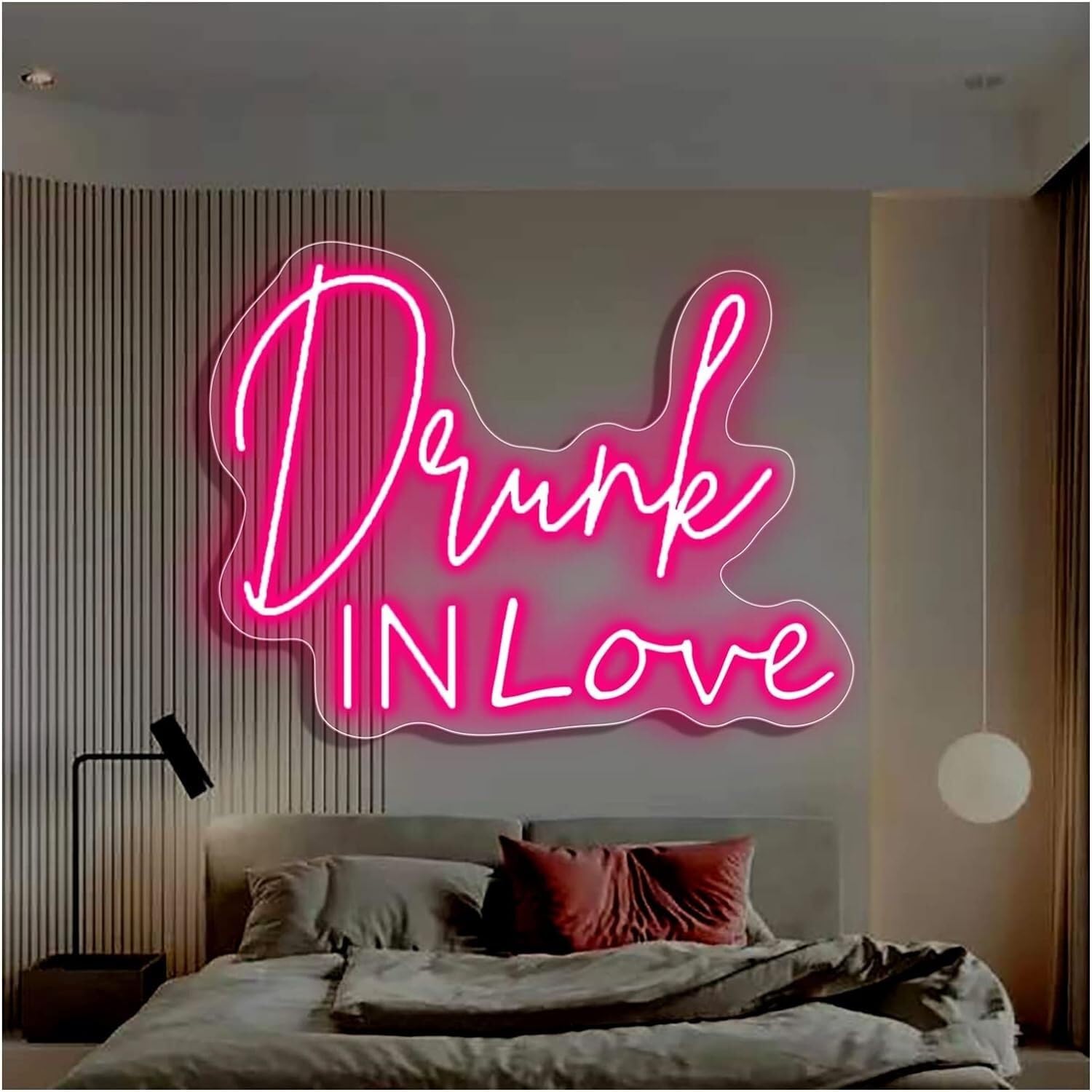 Neon LED znak świetlny pijany w miłości neony na dekoracje ścienne weselne niestandardowe światła neonowe do sypialni wystrój domu zaręczyny prezent 60x40cm