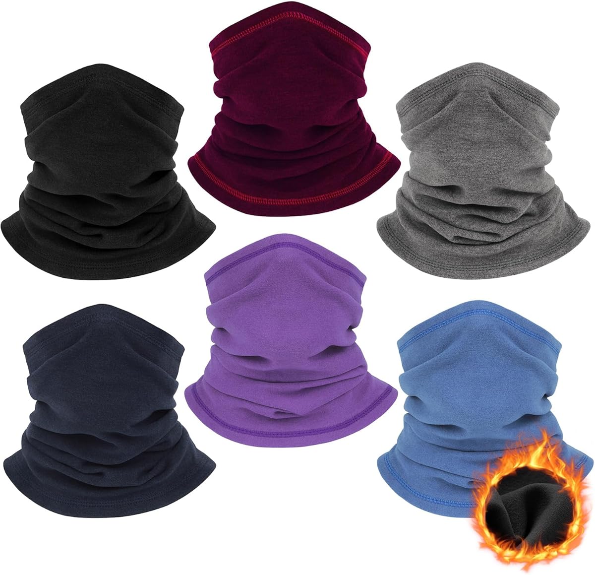 Winter Neck Warmer for Men Women: Neck Gaiter Face Ski Mask Windproof Face Cover Fleece Balaclava Scarf Cold Weather