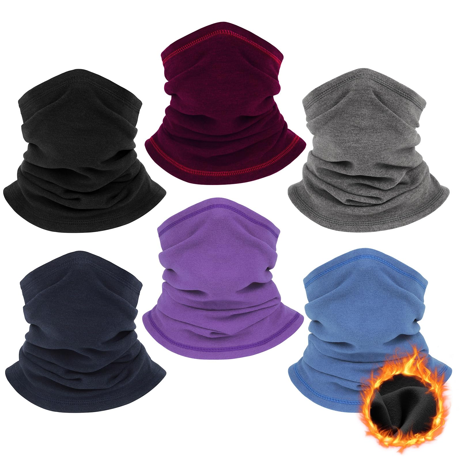 Winter Neck Warmer for Men Women: Neck Gaiter Face Ski Mask Windproof Face Cover Fleece Balaclava Scarf Cold Weather