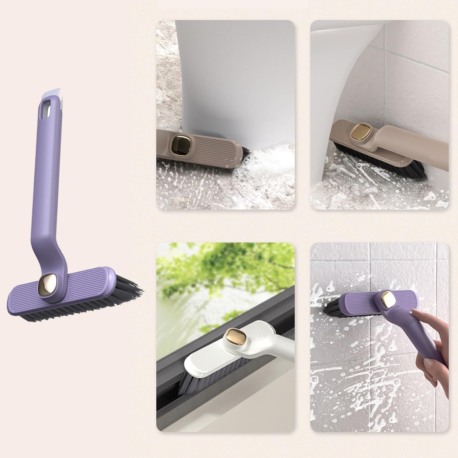 多機能回転隙間クリーニングブラシ、ハンドヘルド360&deg;回転デッドコーナーなしハードブラシ、デッドコーナーなしハードブラシ、ドアウィン