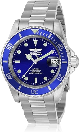 Invicta Pro Reloj automático sumergible japonés para hombre Casual PlateadoAzul Invicta Pro Reloj automático sumergible japonés para hombre Casual PlateadoAzul