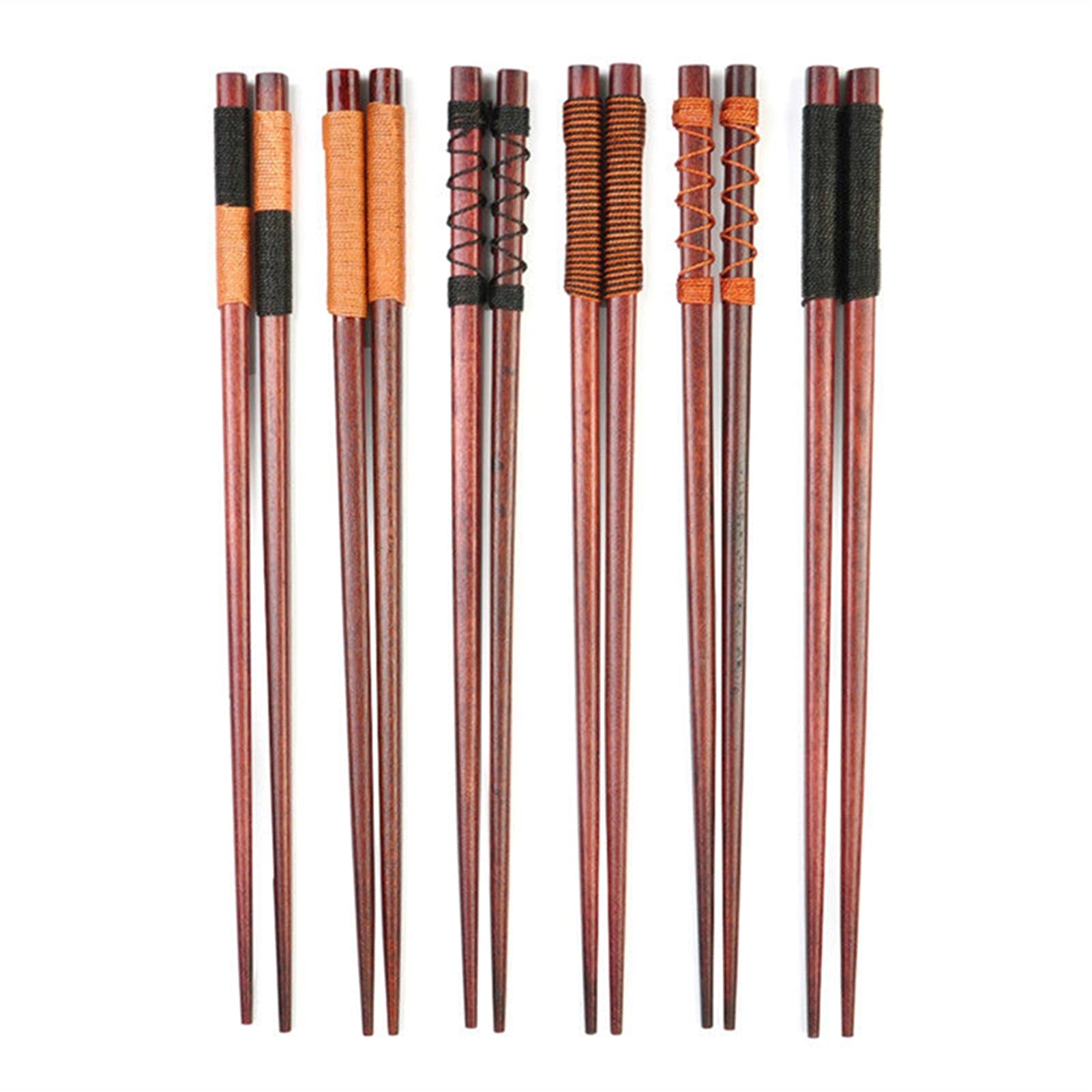 6 paires/set baguettes en bois à la main classique japonais bois naturel châtaignier bois sushi nourriture chinoise cuisine cockts