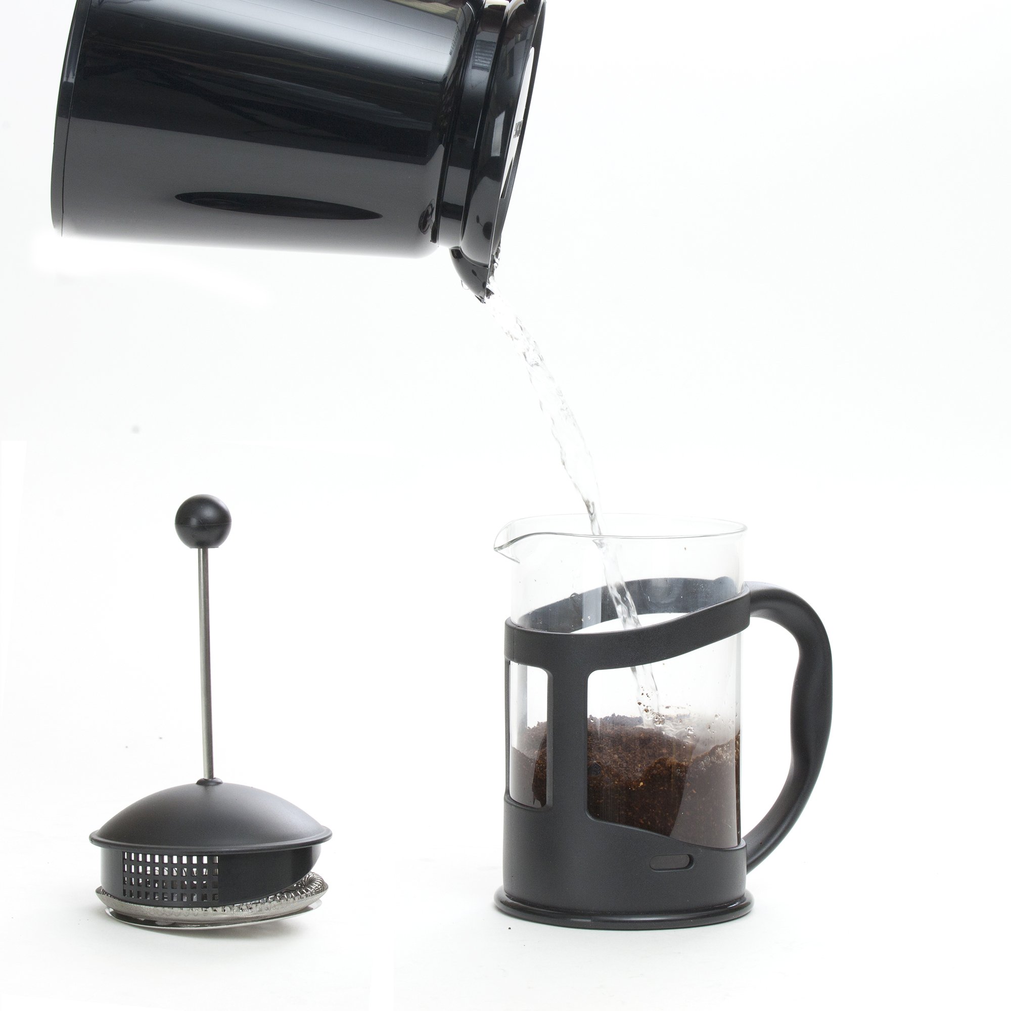 Mind Reader Cafetera y té de prensa francesa de una sola porción, paquete de 2, vidrio