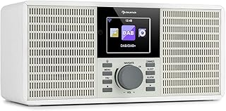 auna IR-260 SE - Bluetooth Radio, Digital Radio, Internet Radio, Stereo Sound, DAB + FM Radio, Media Player: Spotify Connect, Bluetooth Function, USB, 2.8" HCC Display, White