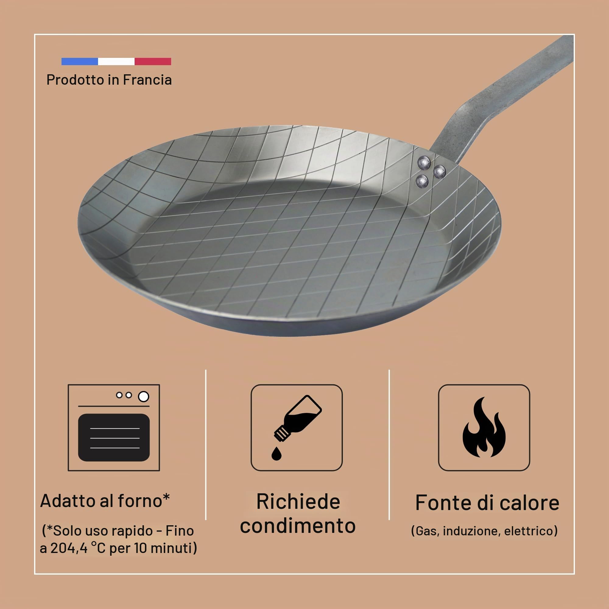 DeBuyer 5616.28 Bistecchiera, Acciaio Inossidabile, Argento, 27,9 x 20,1 x 10,9 cm