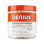 Genius Consciousness, Super Nootropic Brain Supplement Powder, Mango - Boost Focus, Cognitive Function, Concentration & Memory Booster - Alpha GPC & Lions Mane Mushroom for Neuro Energy & IQ