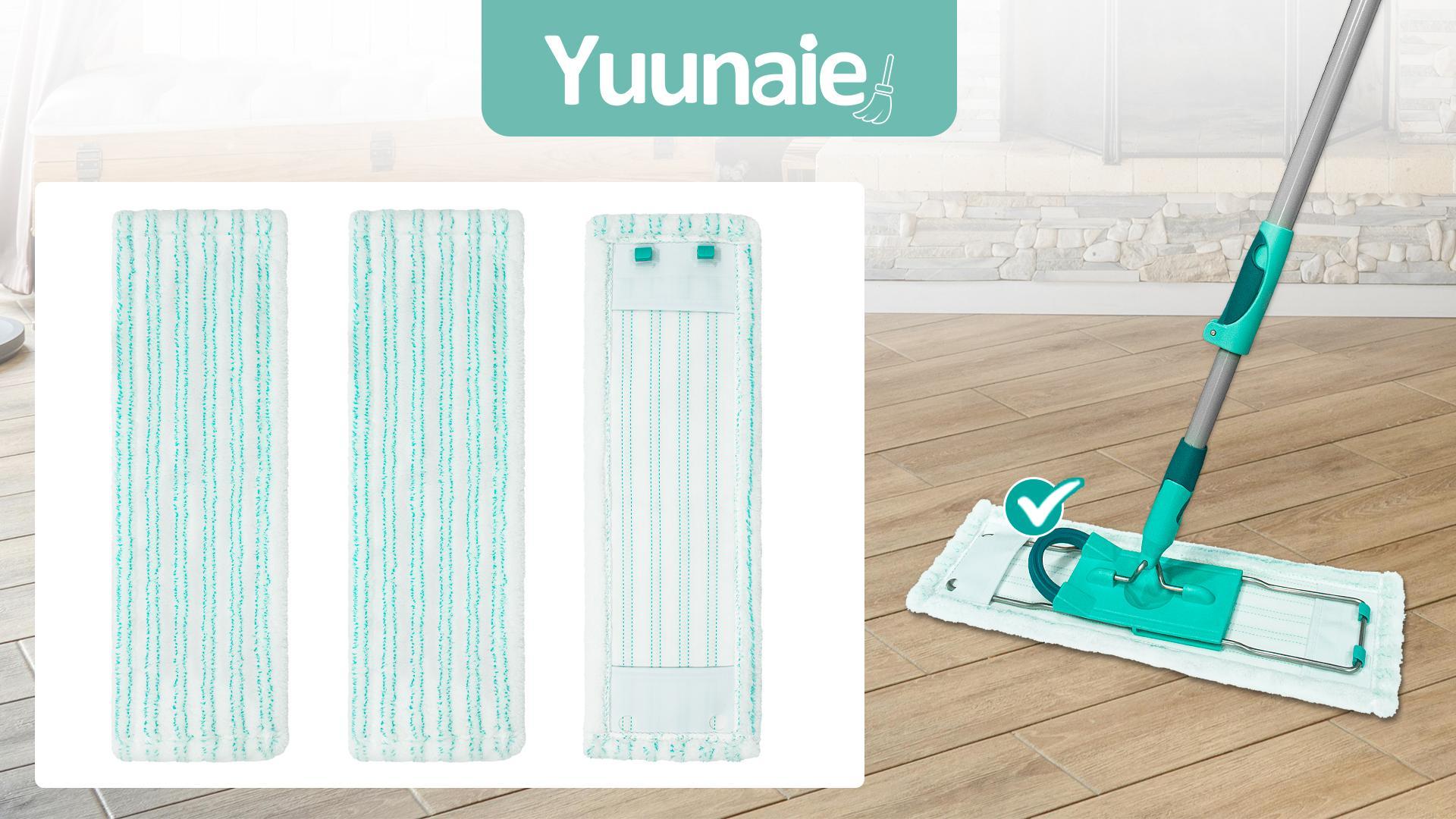 Lot 3 Housses Serpillière Leifheit Profi XL Micro Duo / Cotton Plus - Microfibre Absorbante Pour Tous Sols