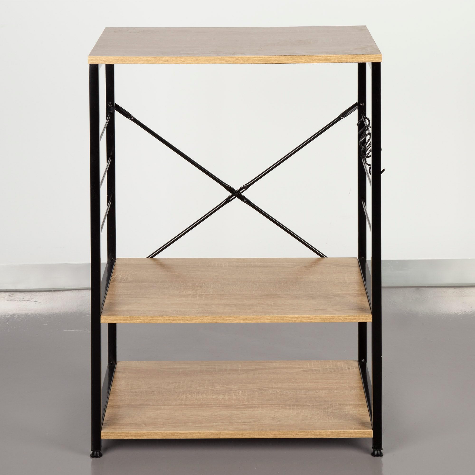 AKTIVE COLORBABY Max Home Tavolino a C, Legno e acciaio, 40x30x66 cm, 6 kg max, Forma rettangolare, Sistema di livellamento, Stabile e robusto, Tavolino da divano, Tavolini (18423)