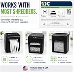 KICTeam - Paper Shredder Lubricating Packs, Synthetic Lubricating Formula Sheets (12 Pack) for Strip-Cut, Cross-Cut & Micro-Cut Paper Shredder Machines - Made in USA