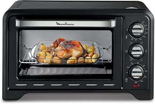 Moulinex Four électrique posable 19 L, Compact, chaleur tournante, 6