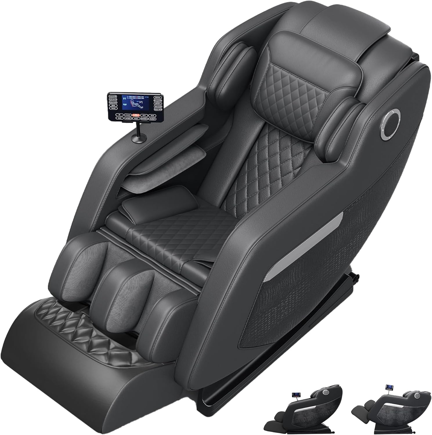 Massage Chair Full Body, Zero Gravity Shiatsu Massage Chair Recliner, Heating, Bluetooth Audio, Airbag Massage, Foot Rollers, LCD, Office/Home Relaxation (Black)