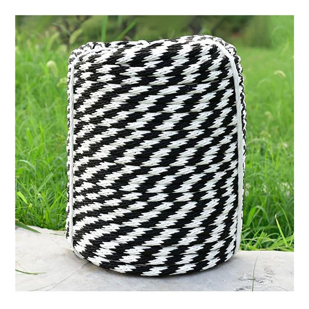 Cuerda de Amarre Doble de Alta Resistencia de 14 mm: Cuerda de poliéster de 48 hebras, Adecuada para Trabajos de jardinería, Columpios al Aire Libre, Trabajos en árboles, Acampada y muelles