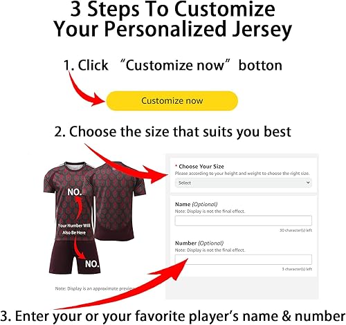 Miniatura 2 de Camiseta de fútbol personalizada para niños y adultos, uniformes personalizados de 24 a 25 equipos de fútbol con número de nombre, trajes de