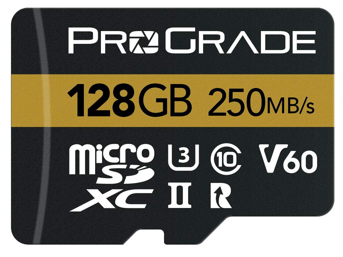 microSD Card V60 (128GB) - Tested for Full Size SD Card Devices | Up to 250MB/s Read, 130MB/s Write ProGrade Digital
