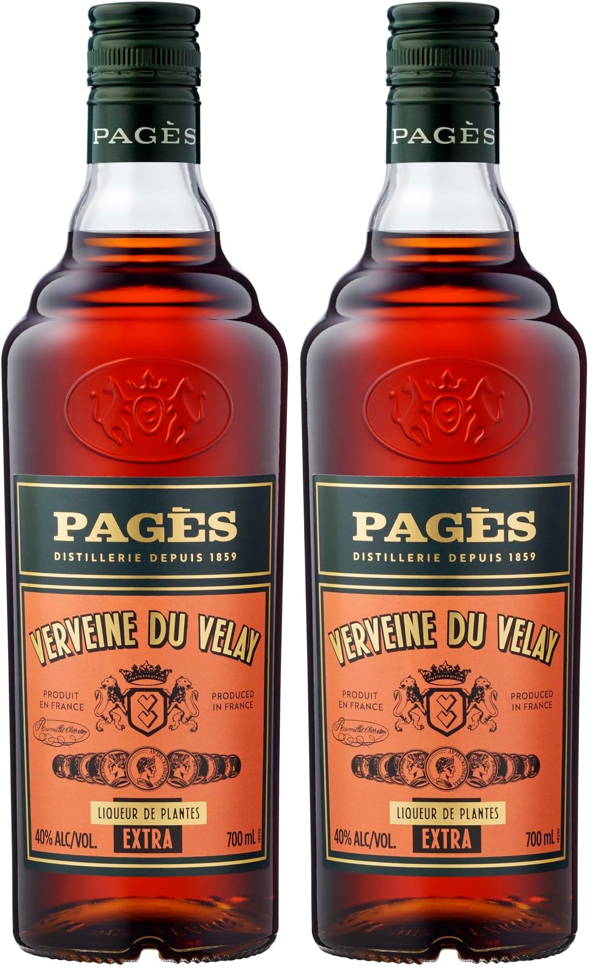 Liqueur Verveine du Velay Extra PAGÈS 40% - 70cl (Lot de 2)