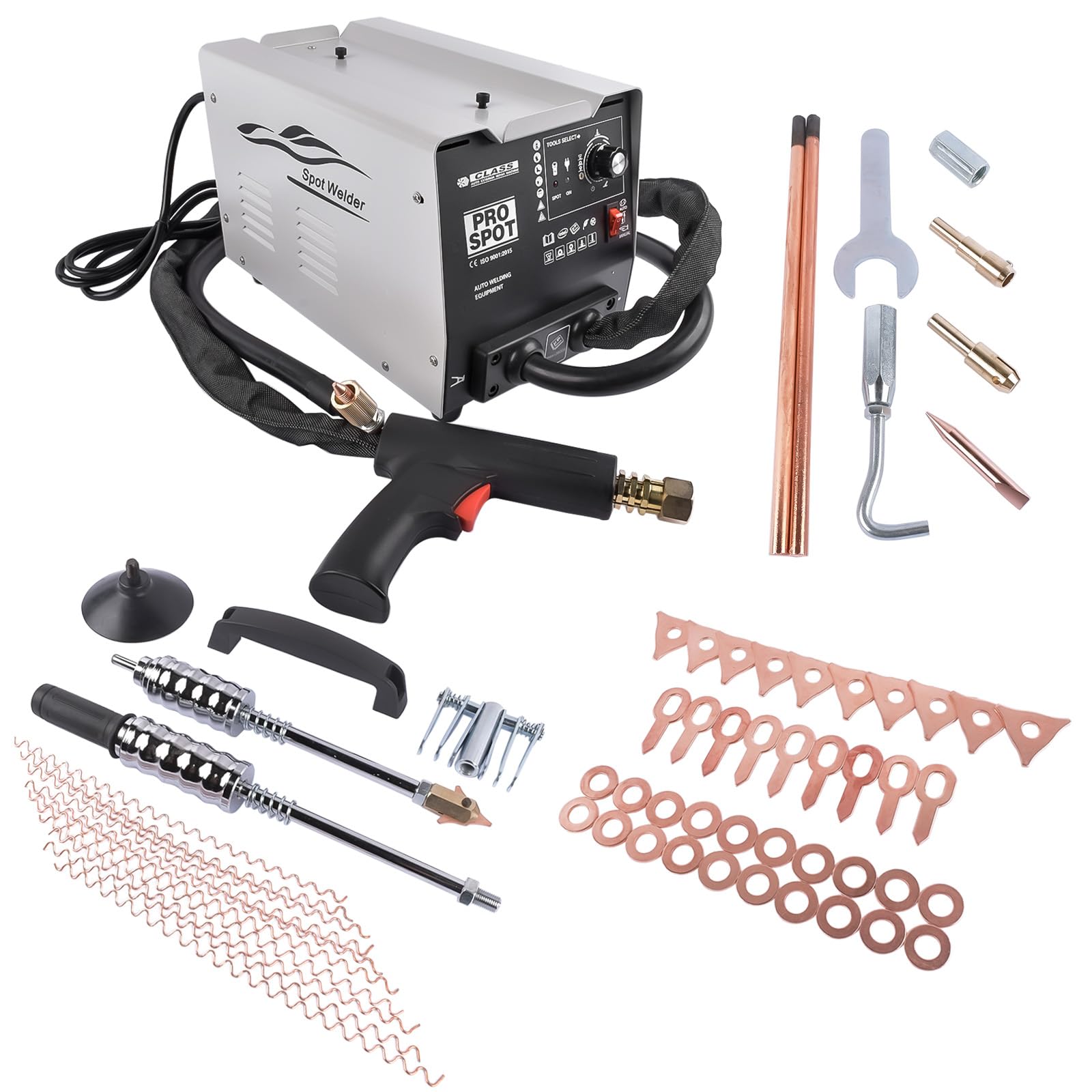 Generic 3800A Dent Puller Welder, Electric Dent Puller, Stud Welder Dent Repair Kit with 17 Accessories and 6 Welding Modes, 110V Automotive Spot Welder Dent Puller