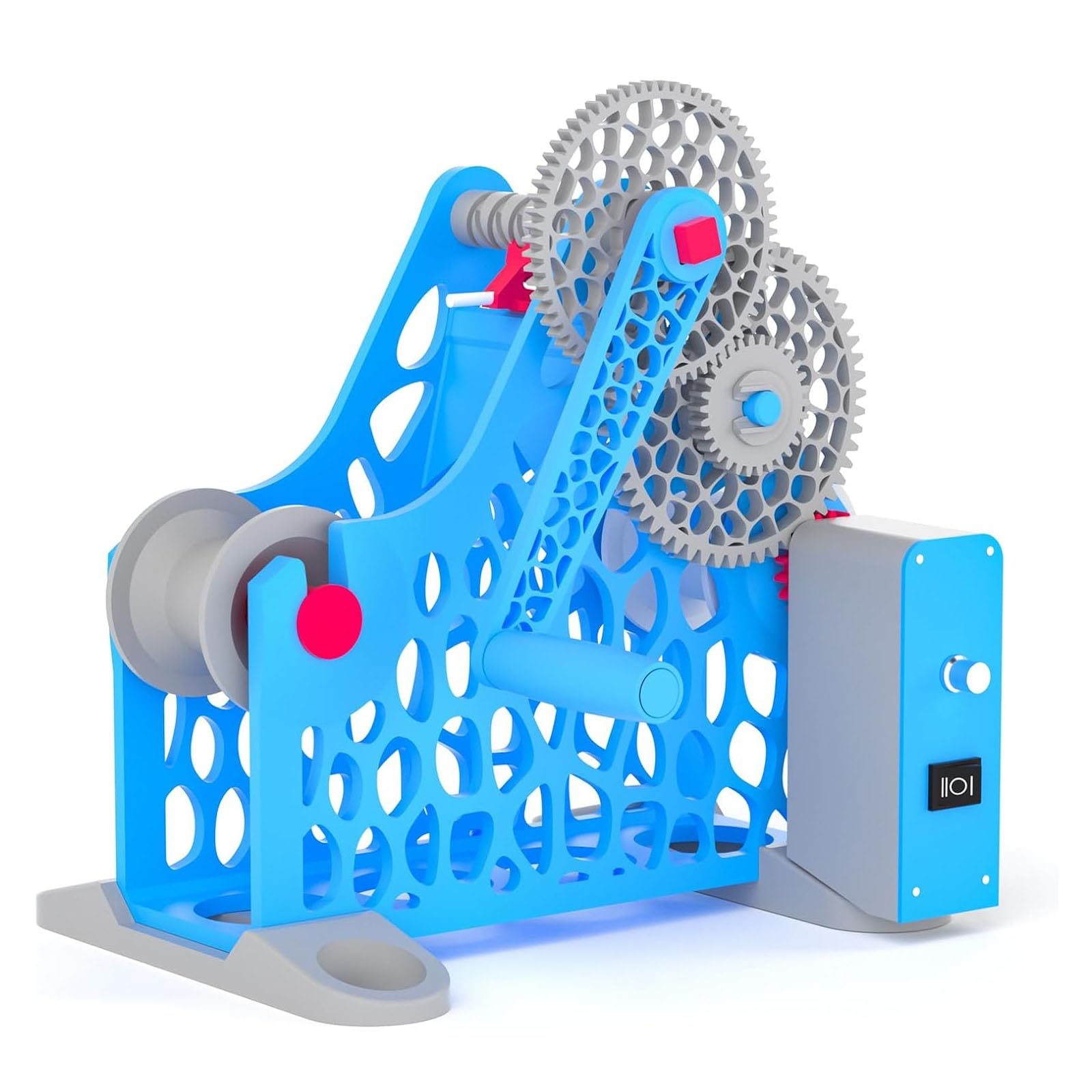 Zwijacz filamentu do drukarki 3D, elektryczny nawijacz materiałów eksploatacyjnych, z korbą ręczną, do szpul 1 kg, zdejmowana modułowa konstrukcja, dla entuzjastów druku 3D, starannie owinięta