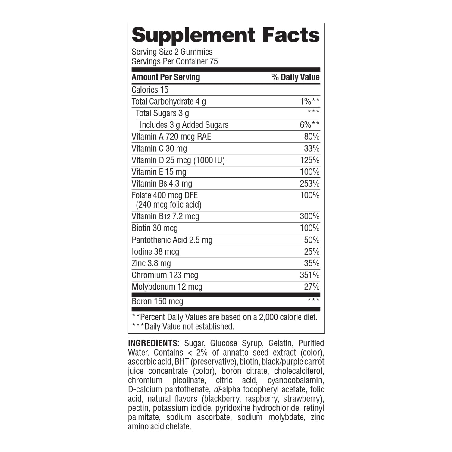 Nature's Wonder Men's Multivitamin Gummies, Supports Immune Health, Energy, Metabolism and Muscles with Vitamins A,C,D,B6,B12, 150 Men's Daily Multivitamin Gummies, 75 Day Supply — Amazon image 9