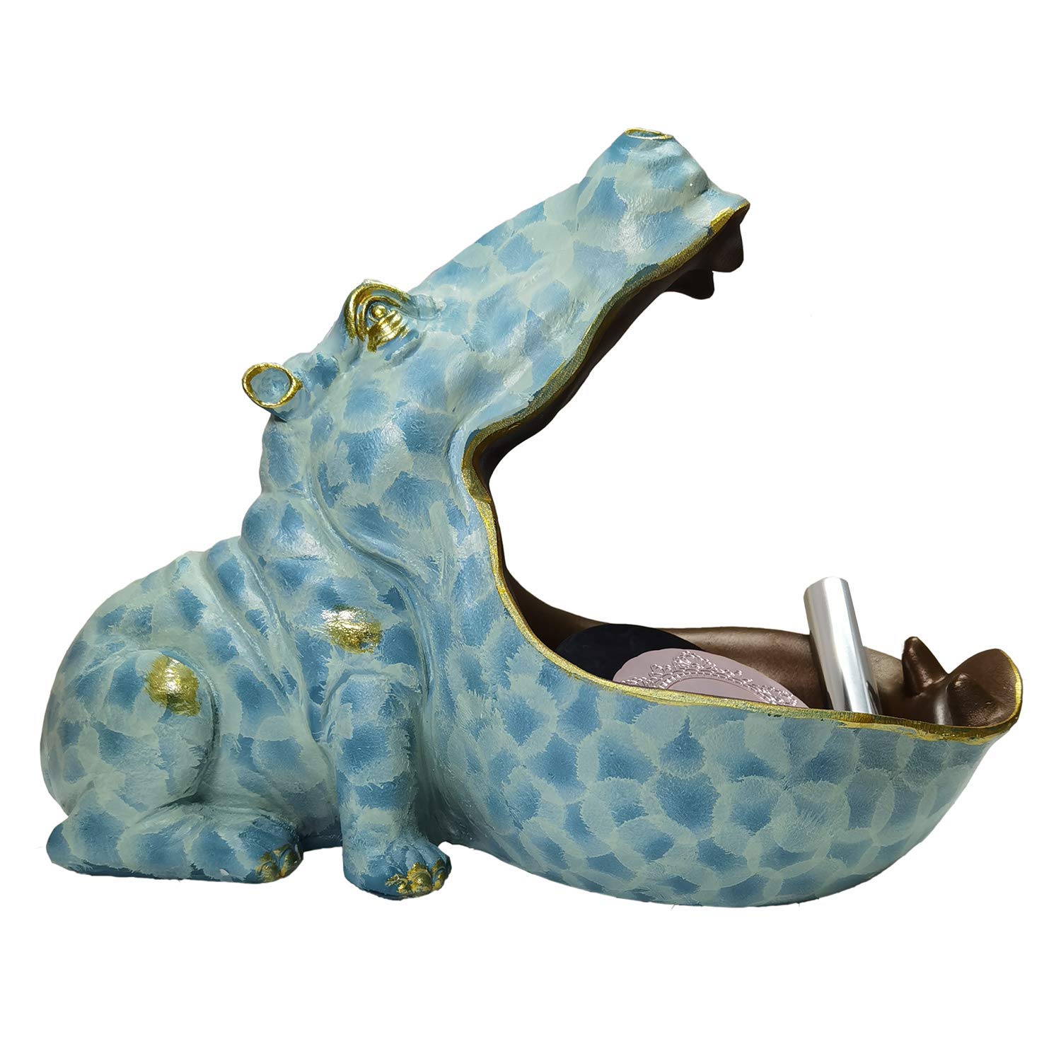 AZITICY Figurine Statue Hippo Geometric Sculpture Animals Decoration for Masion Gift Souvenirs Giftbox Resin