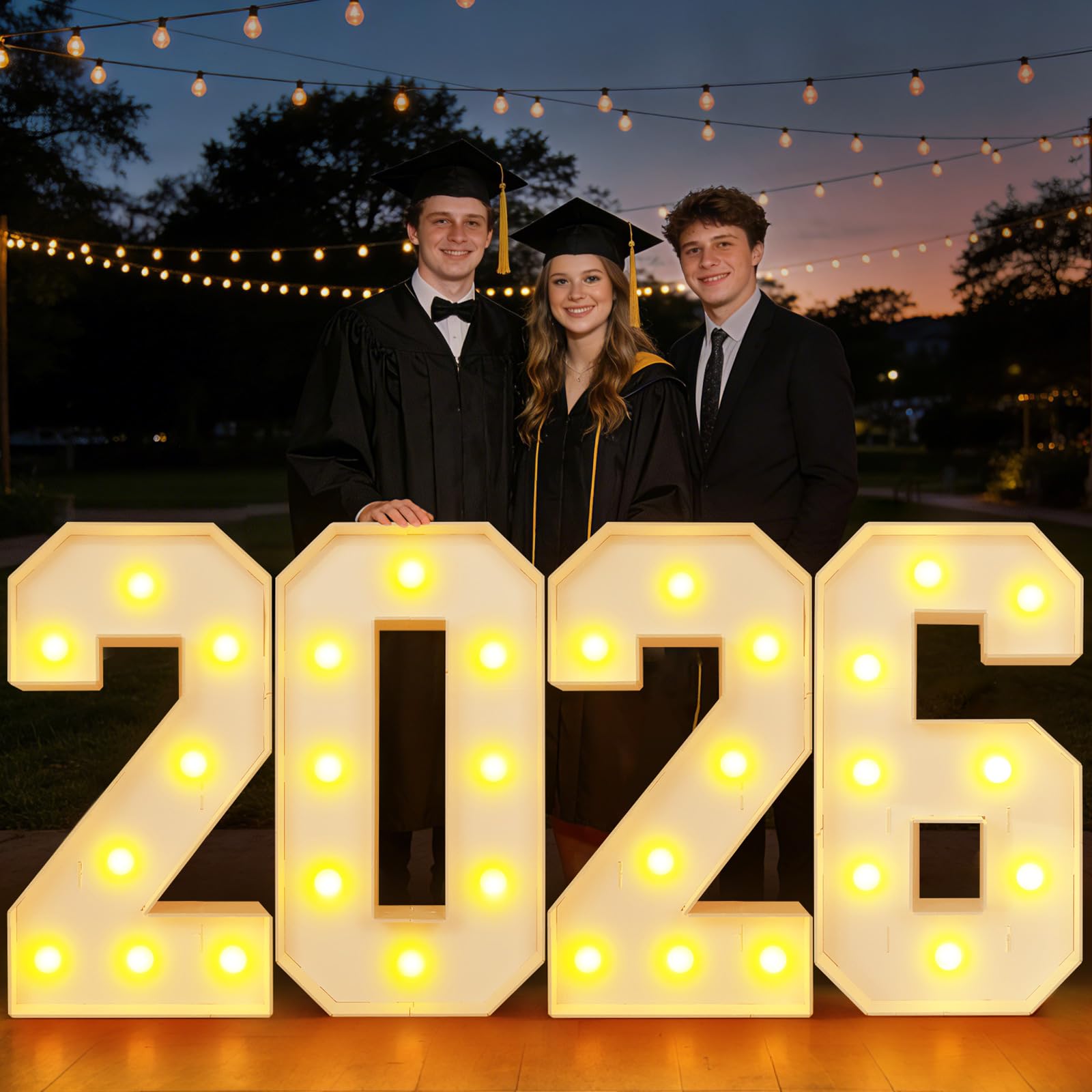 Photo 1 of ***Missing Lights*** 2026 Graduation Decorations Marquee Numbers,2.4FT Class of 2026 Light Up Numbers for Party,Prom Send Off Decorations Graduation Party Supplies