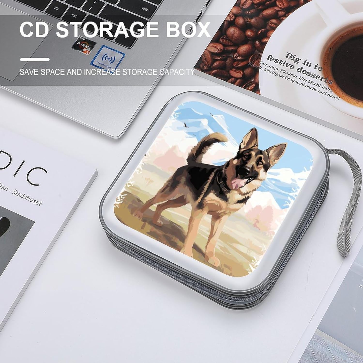 German Shepherd Dog Lovers CD Case CD Storage Box DVD Sleeves