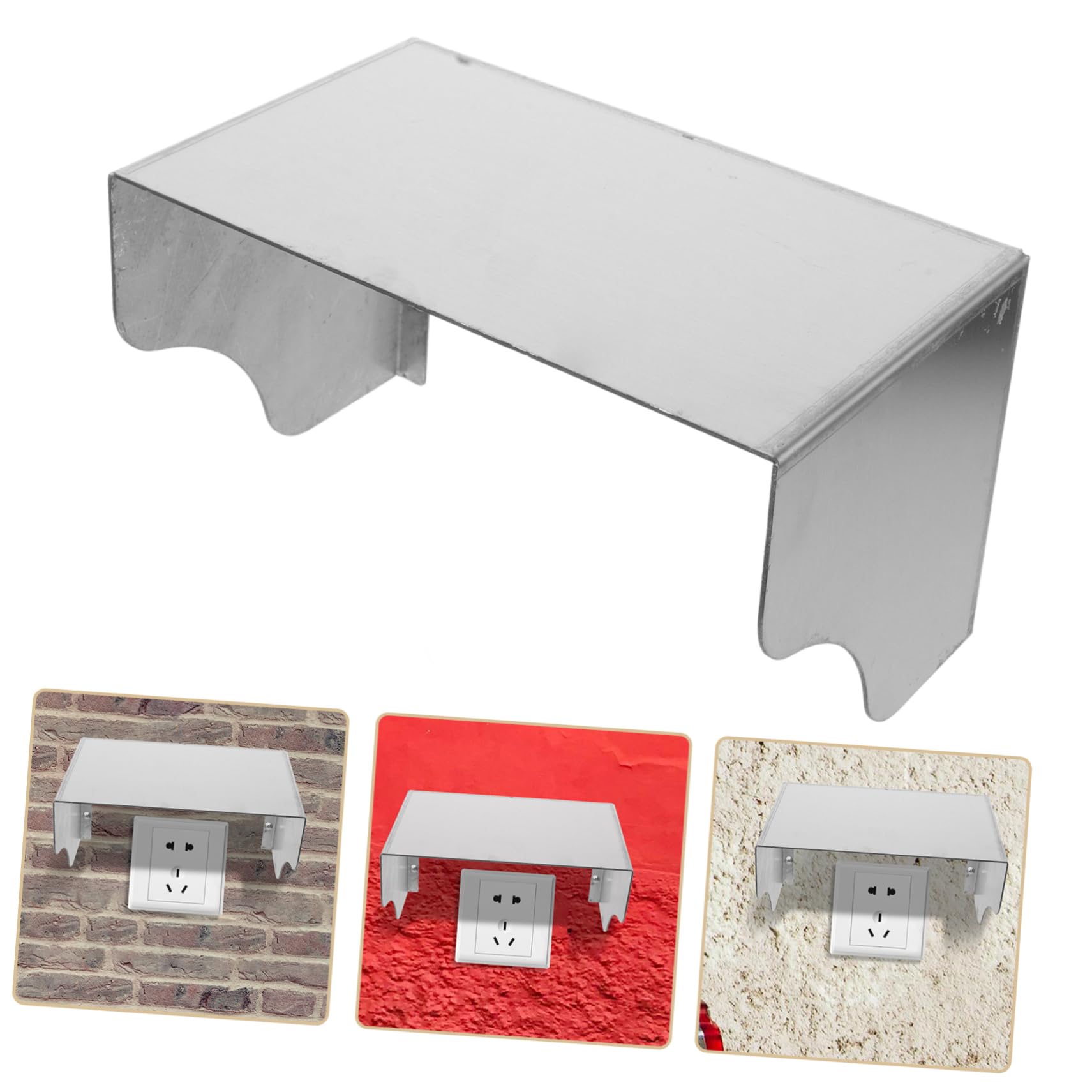 NUOBESTY Cache de Sonnette en Acier Inoxydable Étanche, Protection Pluie Extérieure pour Boîtier de Sortie 86, Installation Facile, Adapté aux Environnements Extérieurs