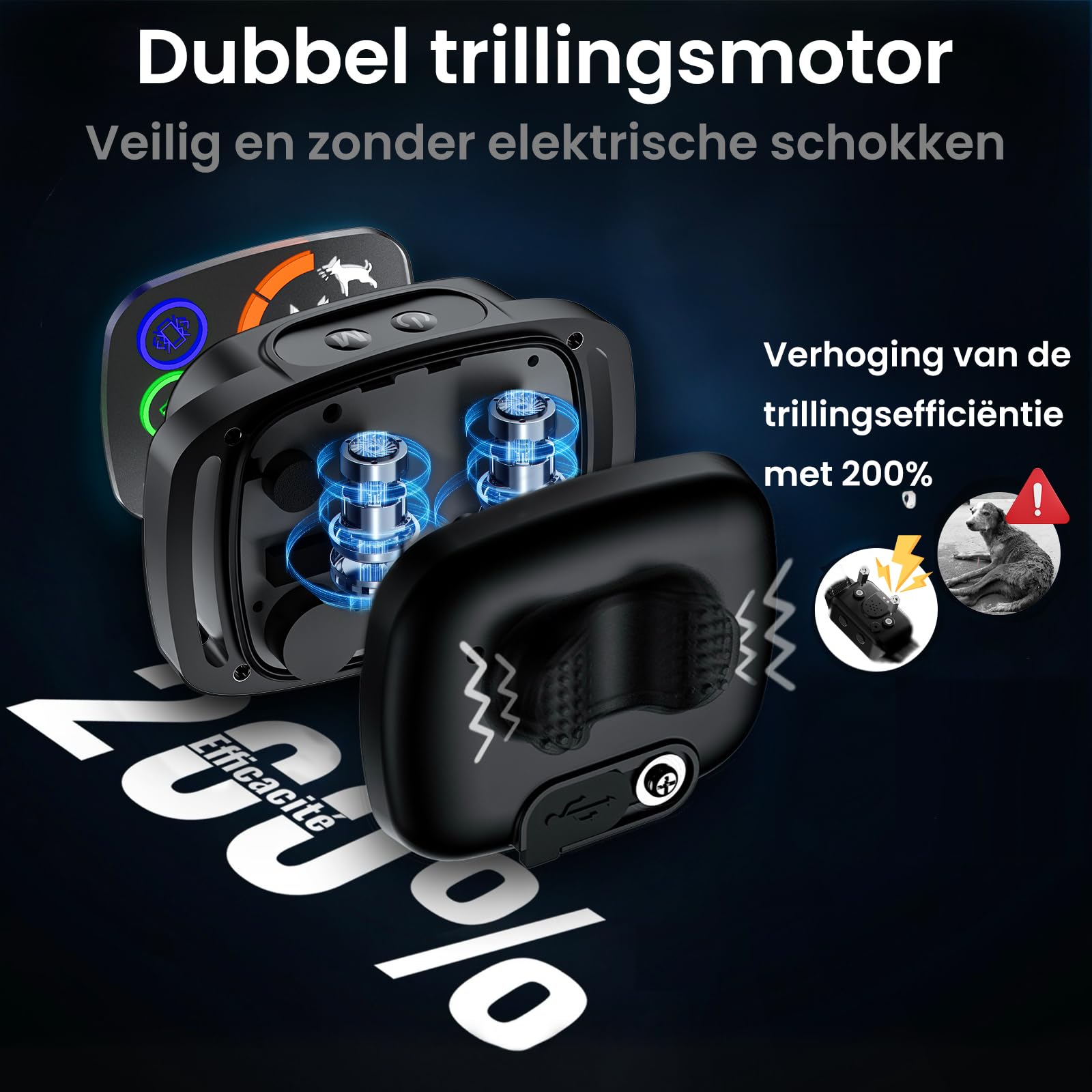 Trainingshalsband hond – trilling geluid en stroom – 300 meter - type 17 310 - Dierenbenodigdheden kopen? | Korting tot 65
