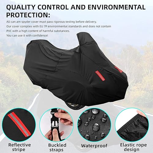 Miniatura 4 de Cubierta Can Am Spyder 2022, cubierta Can Am Spyder impermeable para todo tipo de clima, revestimiento de poliuretano de tela Oxford 420D,