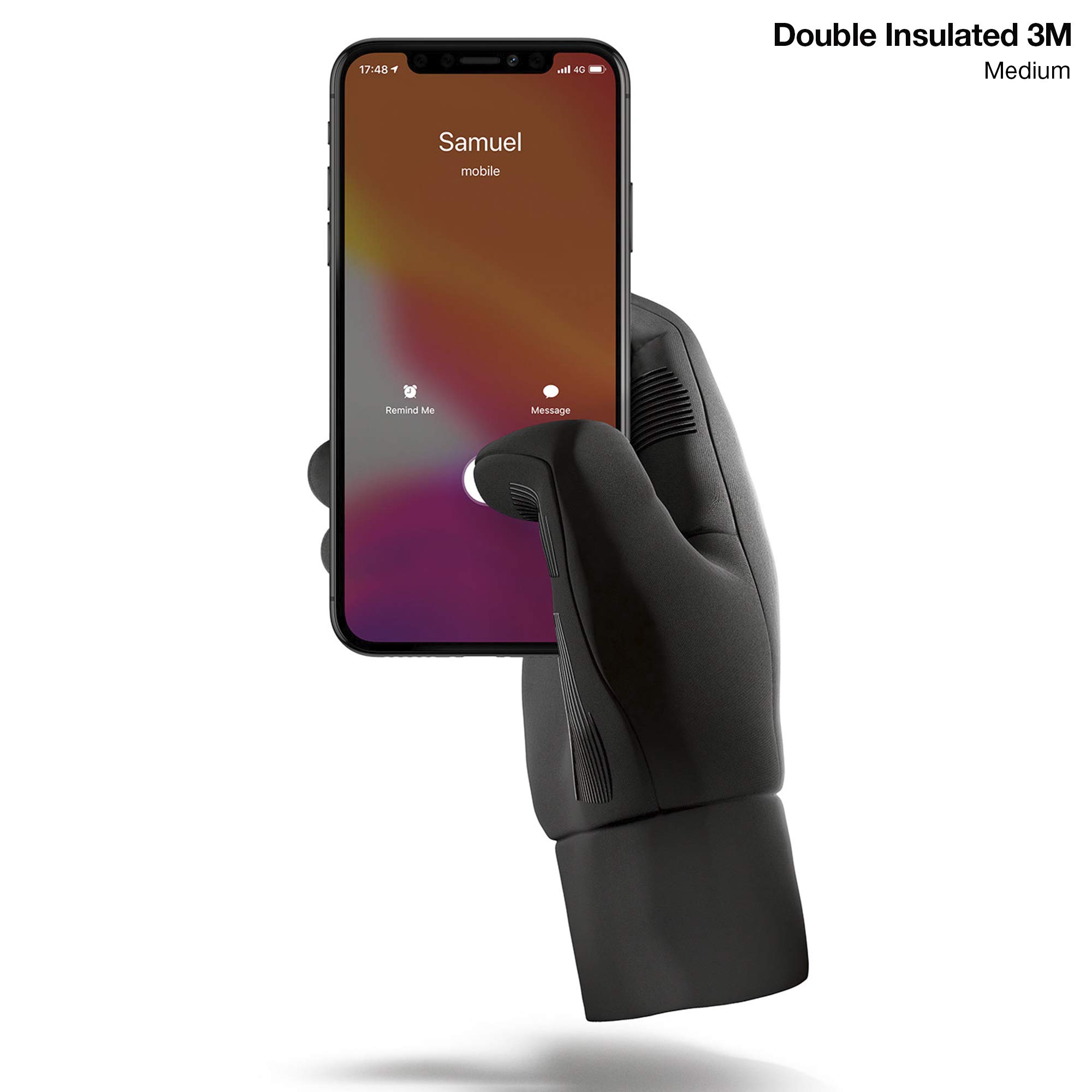 Mujjo Touchscreen Winter Gloves with 3M Thinsulate | Thermal Triple-Layer Texting Gloves Men, Women | Wind-Proof Resistant