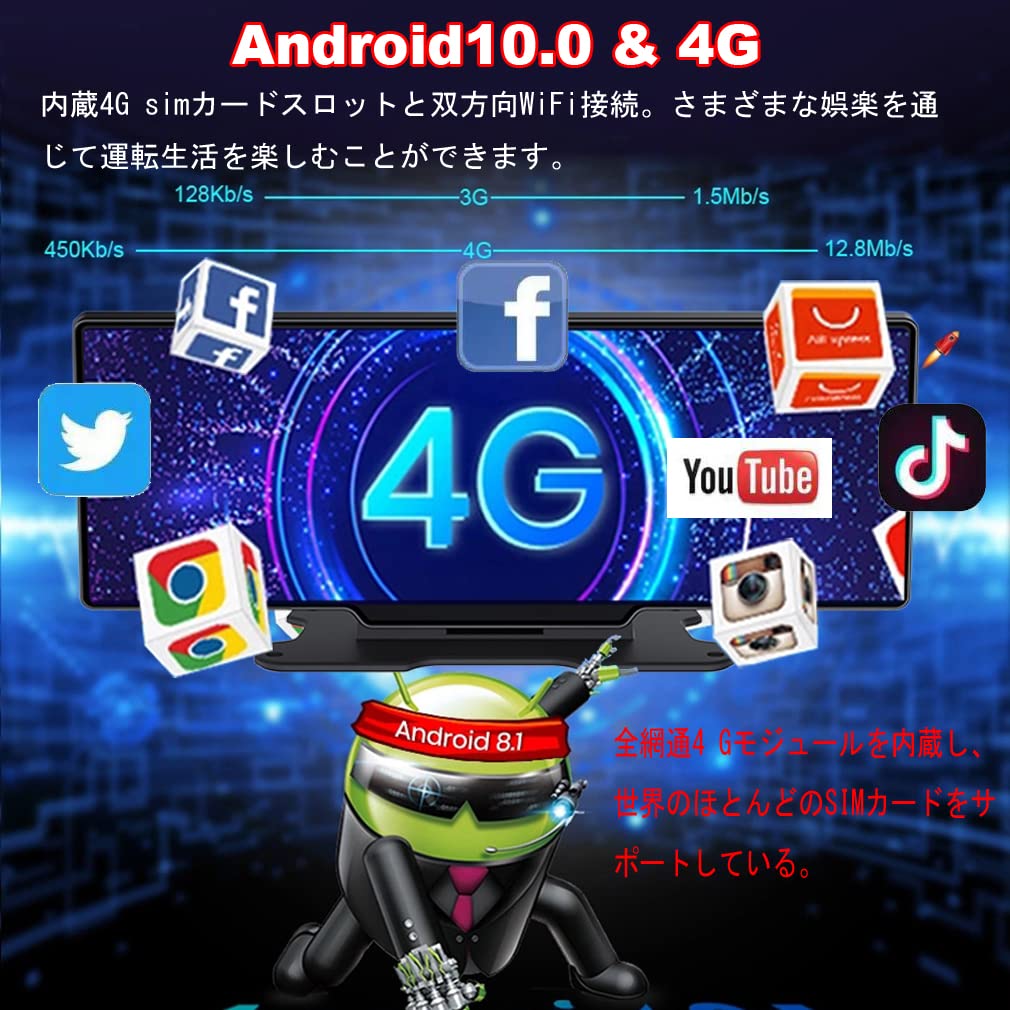 Amazon.co.jp: XRC TECH 4GネットワークAndroid 10.0車載ダッシュ