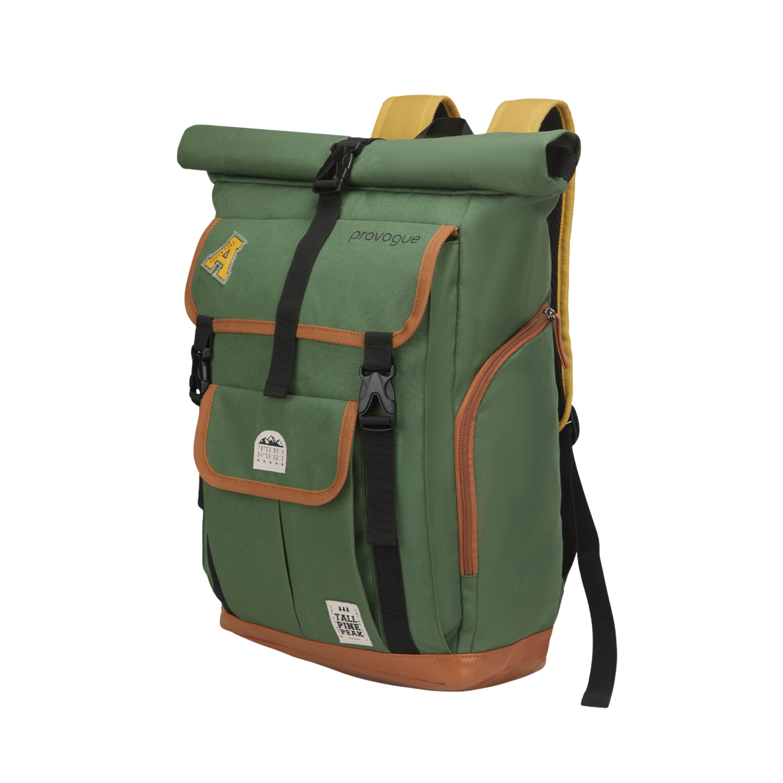 Dravik 35 litres everyday roll-top laptop backpack with 15.6 inch laptop compartment for men and women, stylish contemporary daily use college, office and outdoor bag-image-32