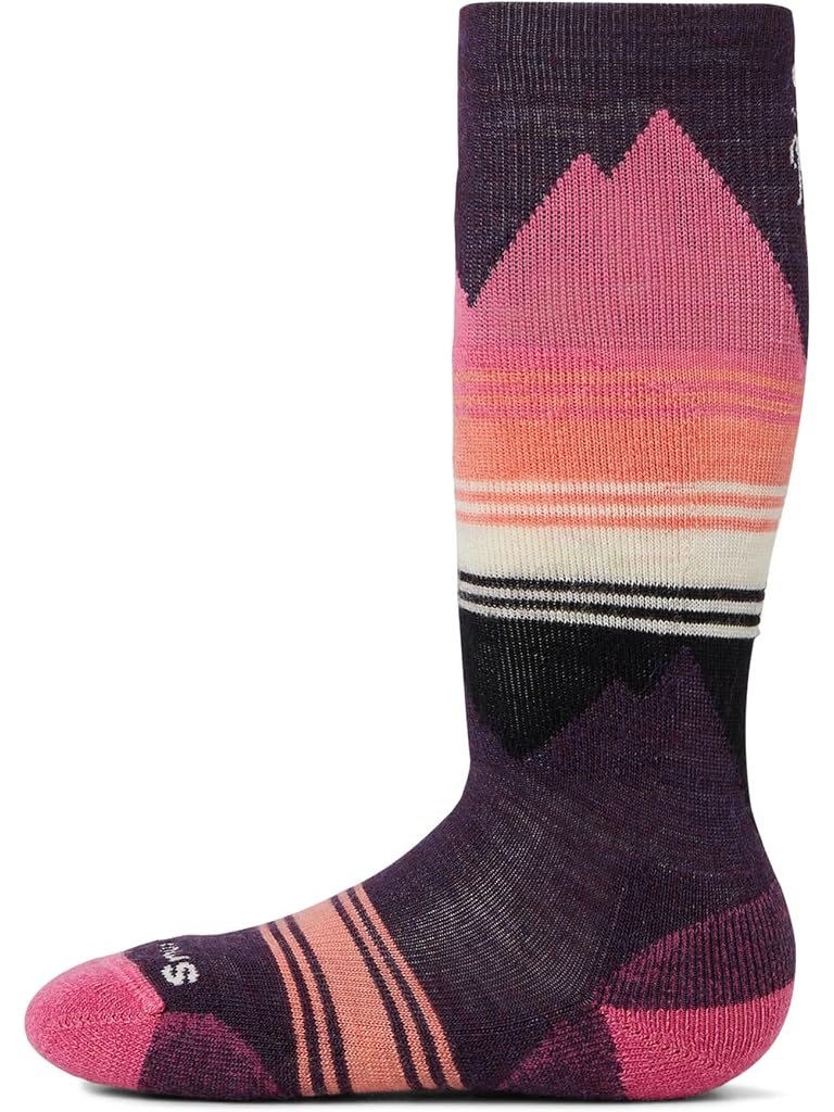Purple Smartwool Ski Light Cushion Over-the-Calf Socks (Toddler/Little Kid/Big Kid)