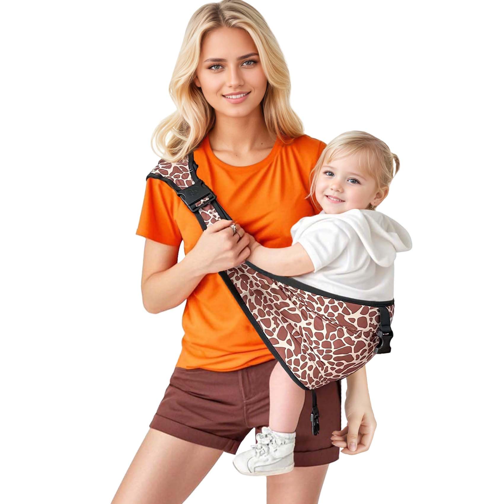 JOYNCLEON Tragetuch Baby & Seitentrage - Ergonomische Hüfttrage für Baby & Kleinkind mit Hüftsitz, ASTM Zertifiziert, Leicht & Atmungsaktiv,0-36 Monate (Schwarz)
