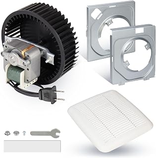 BKR60 for Broan-NuTone BKR60 Bath Fan Replacement Motor and Grille,BKR60 Upgrade Kit for NuTone 696N-R02 695 695-R02 696N 690NT-A 693 Motor Assembly 688 for Broan 671 670 689 688-G 688-H 688-J 688-K