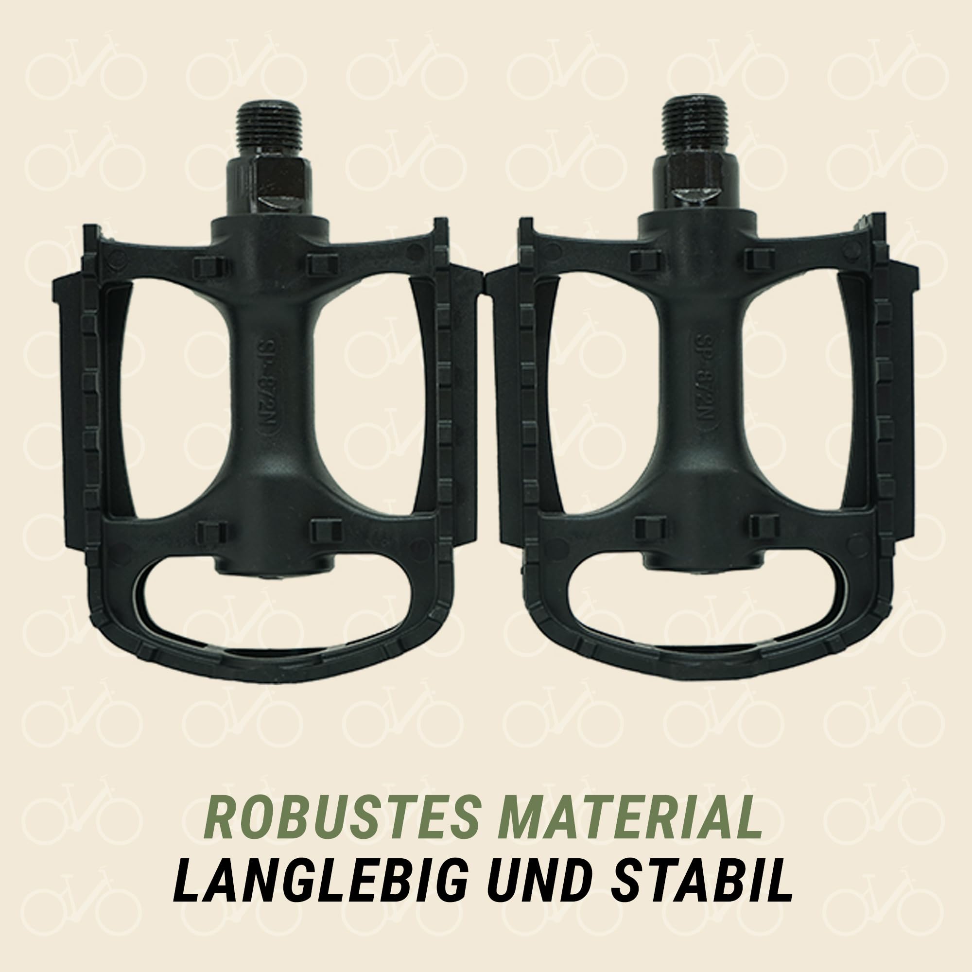 Prophete Universal-Pedale mit Reflektoren und Antirutsch-Stollen robuste Kunststoffpedale für Fahrräder schwarz 90 x 97 x 27 mm Sport & Freizeit