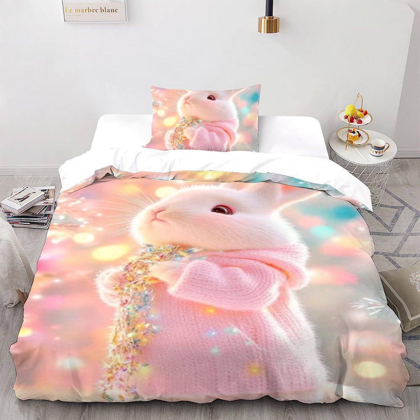 Housse de couette 135x200cm animaux land imprimé 3D pour chambre garçon