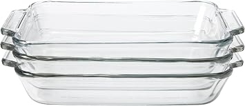 Anchor Hocking 2-Quart Oven Basics Glass Sculpted Baking Dish, Set of 3