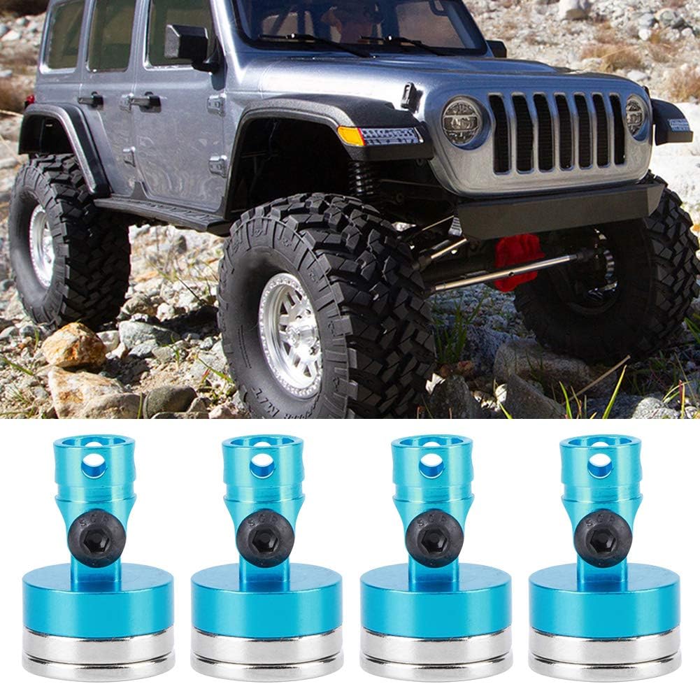 Keenso 4pcs Strong Magnet RC Car Shell Column Post, Magnetic Body Post Mount Fit for SCX10 1/10 RC Car Model