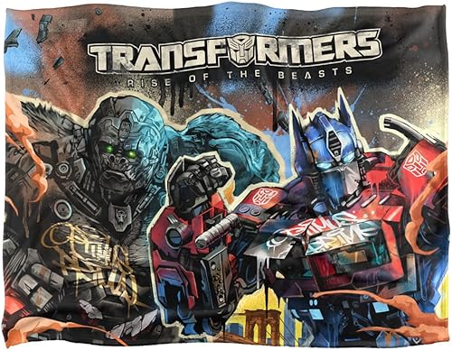 Vista 8 de Transformers: Rise of The Beasts - Manta de 36 x 58 pulgadas Optimus Prime Primal Mural Silky Touch Super Soft