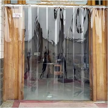 Plastic Vinyl Strip Curtain 0.08Thickness Walk in Freezer Cooler Curtain Strips, for Walk-in Freezers, Coolers, Warehouse Doors Industrial Grade Plastic Curtains180x220cm/70.87x86.61in