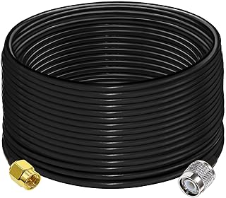 SMA to TNC Cable RG58 TUOLNK SMA Male Plug to TNC Male Low Loss Extension Cable 49.2ft(15M) TNC to SMA RF Coax Adapter Cable 50 ohm for Wireless LAN Devices