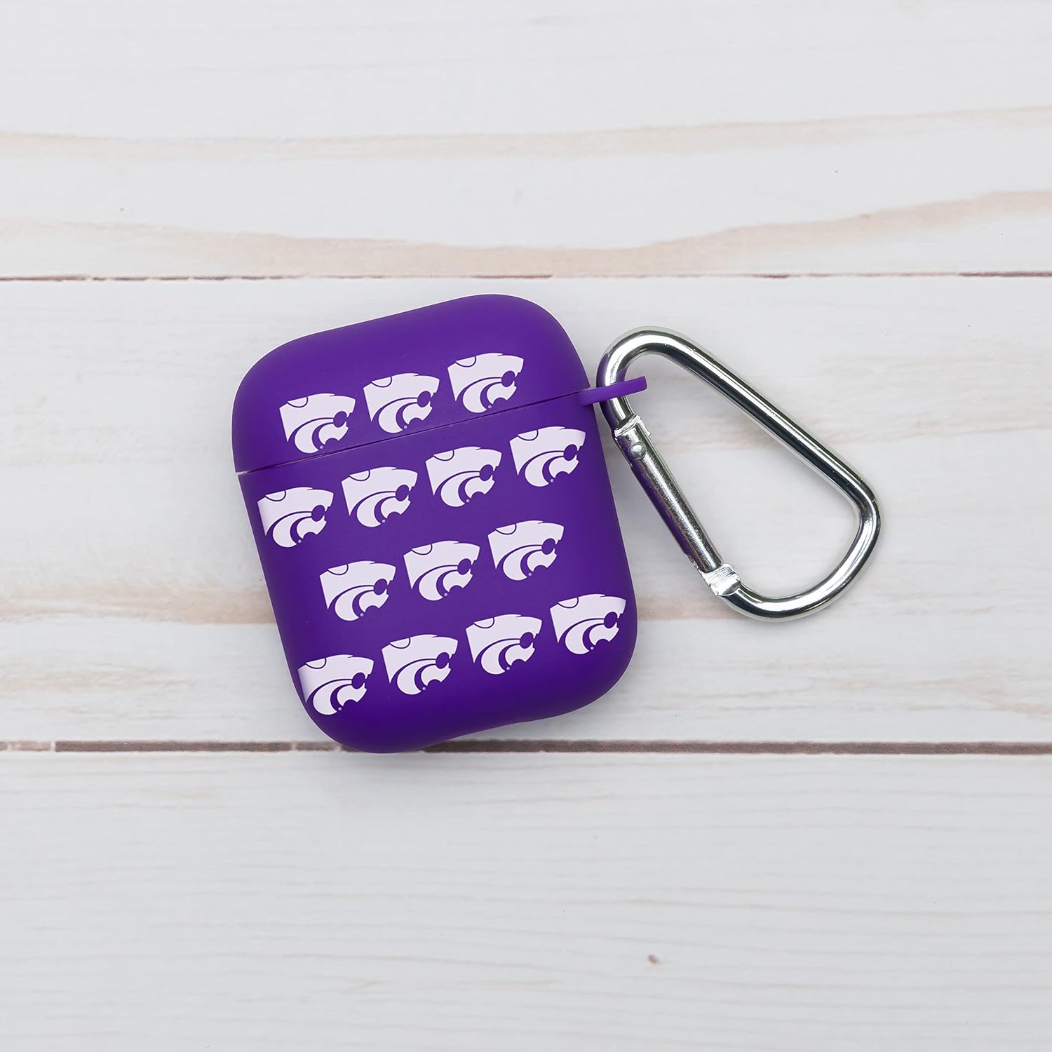 AFFINITY BANDS Kansas State Wildcats HD Combo Package Compatible with Apple Watch and AirPods Gen 1 & 2 (38/40/41mm (42mm Series 11) Long Repeating)