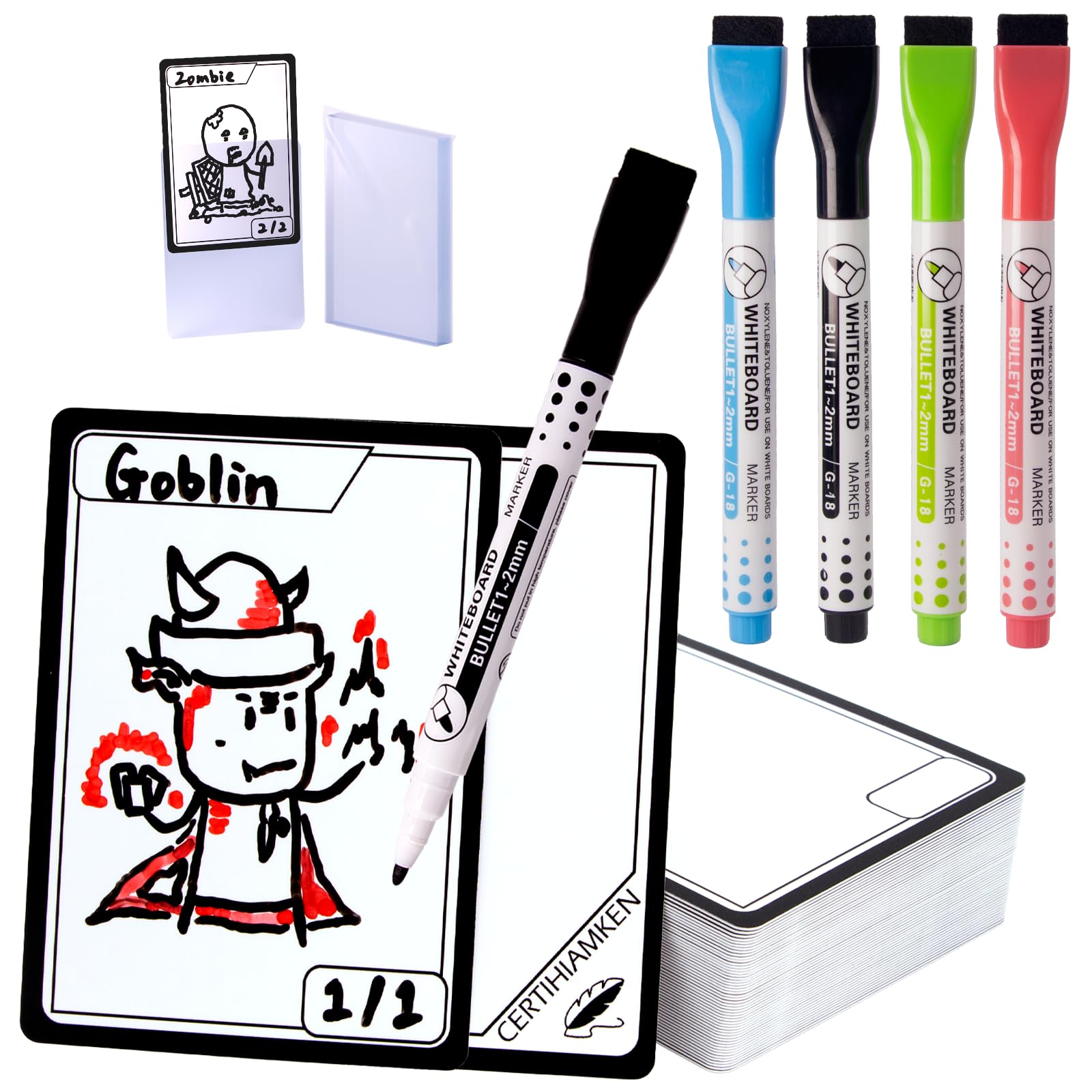 Amazon.com: Certihiamken 50 Pcs Double-Sided Universal MTG Tokens with 4  Pcs Marker Pens Reusable Dry Erase MTG Proxy Card for Magic The Gathering  DIY Blank Card Games Accessories : Toys & Games