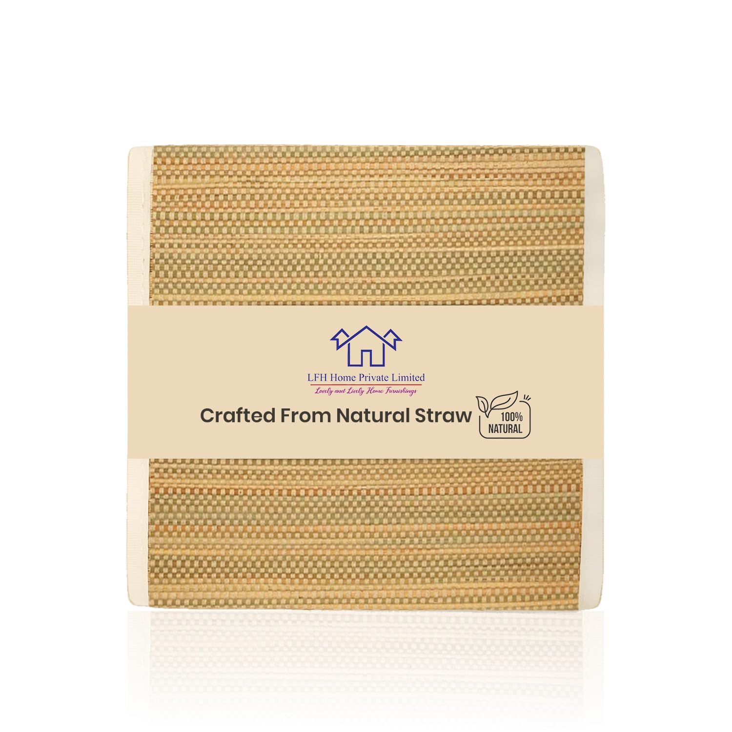 LFH Home Handmade Straw Yoga Mat For Exercise Workout Fitness - Perfect Heavy Quality Eco Friendly Natural Straw