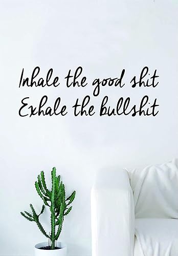 Inhala The Good Exhale The Bull - Adhesivo decorativo para pared con frase en inglés "The Good Exhale", para dormitorio, sala de estar, vinilo,