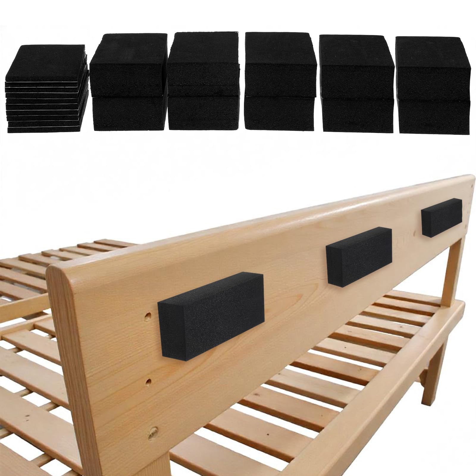 24 Pcs Tampons Muraux Autocollants En Mousse EVA Pour Lit, Autocollant