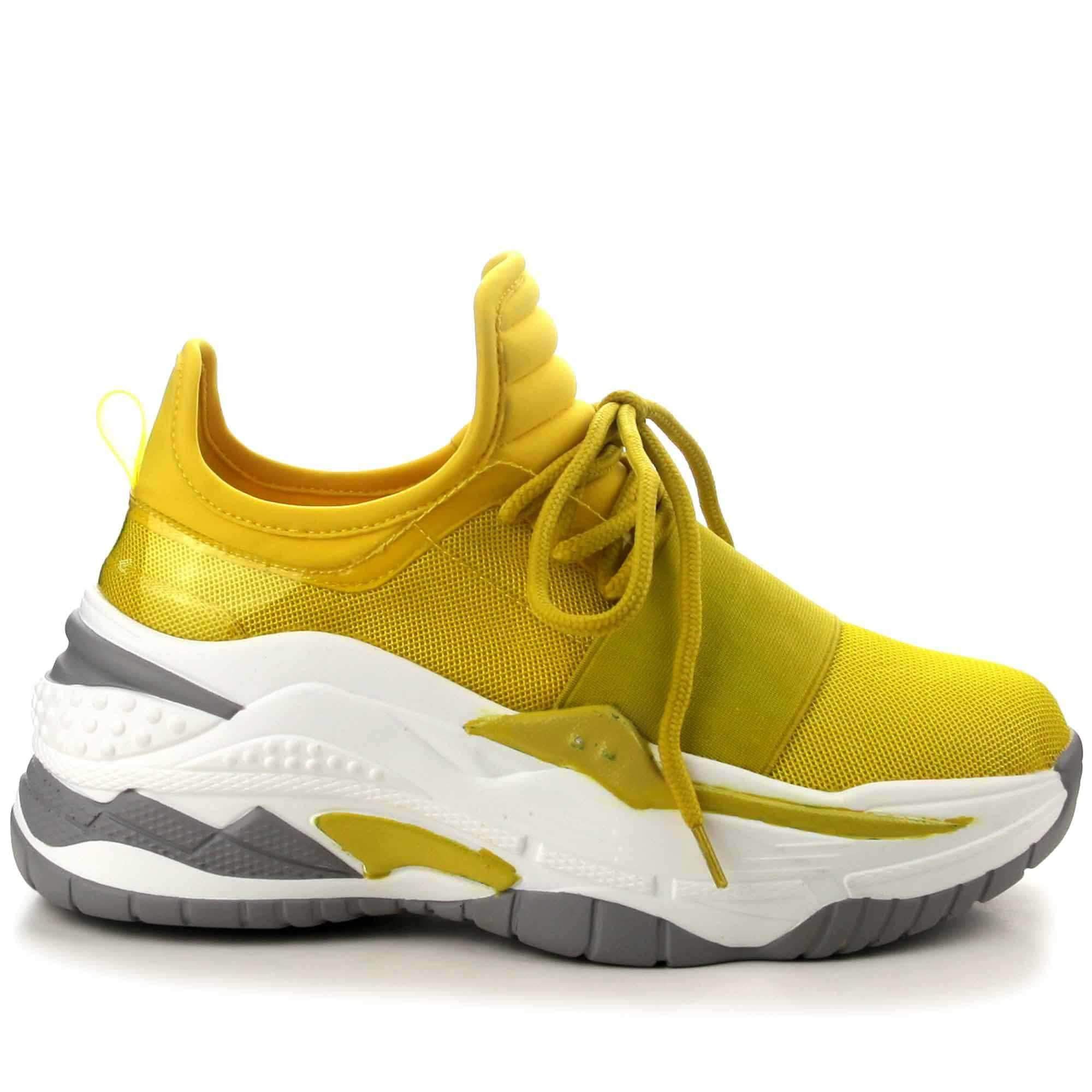Super Mario Women's Chunky Sneakers Yellow
