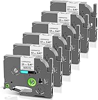 Vista 23 de TZe - Cinta TZ de 0.47 pulgadas, laminada de 0.47 pulgadas, cinta de etiquetas transparente de repuesto para Brother P Touch TZe-131 TZe131, cinta