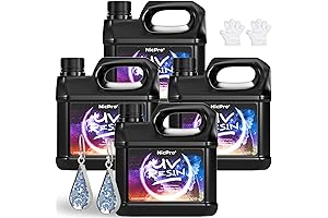 Wayin Epoxy UV Resin Kit, 4000g Large Crystal Clear UV Cure Epoxy Resin